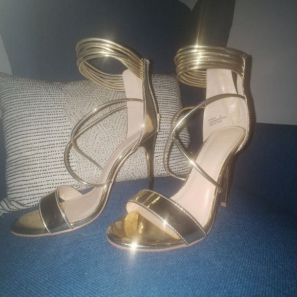 Charlotte Russe Shoes - Gold Heels